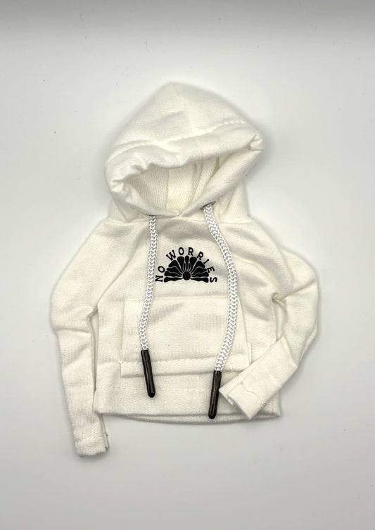 Mini Gear Knob Hoodie - Sun - White
