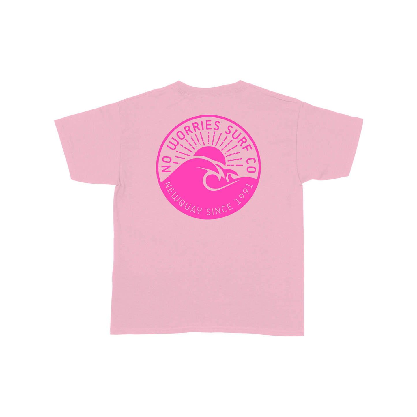 Kids Wave T-Shirt - Baby Pink