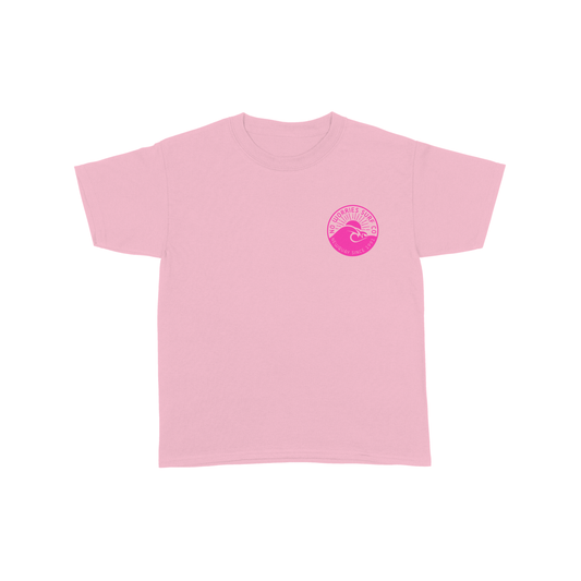 Kids Wave T-Shirt - Baby Pink