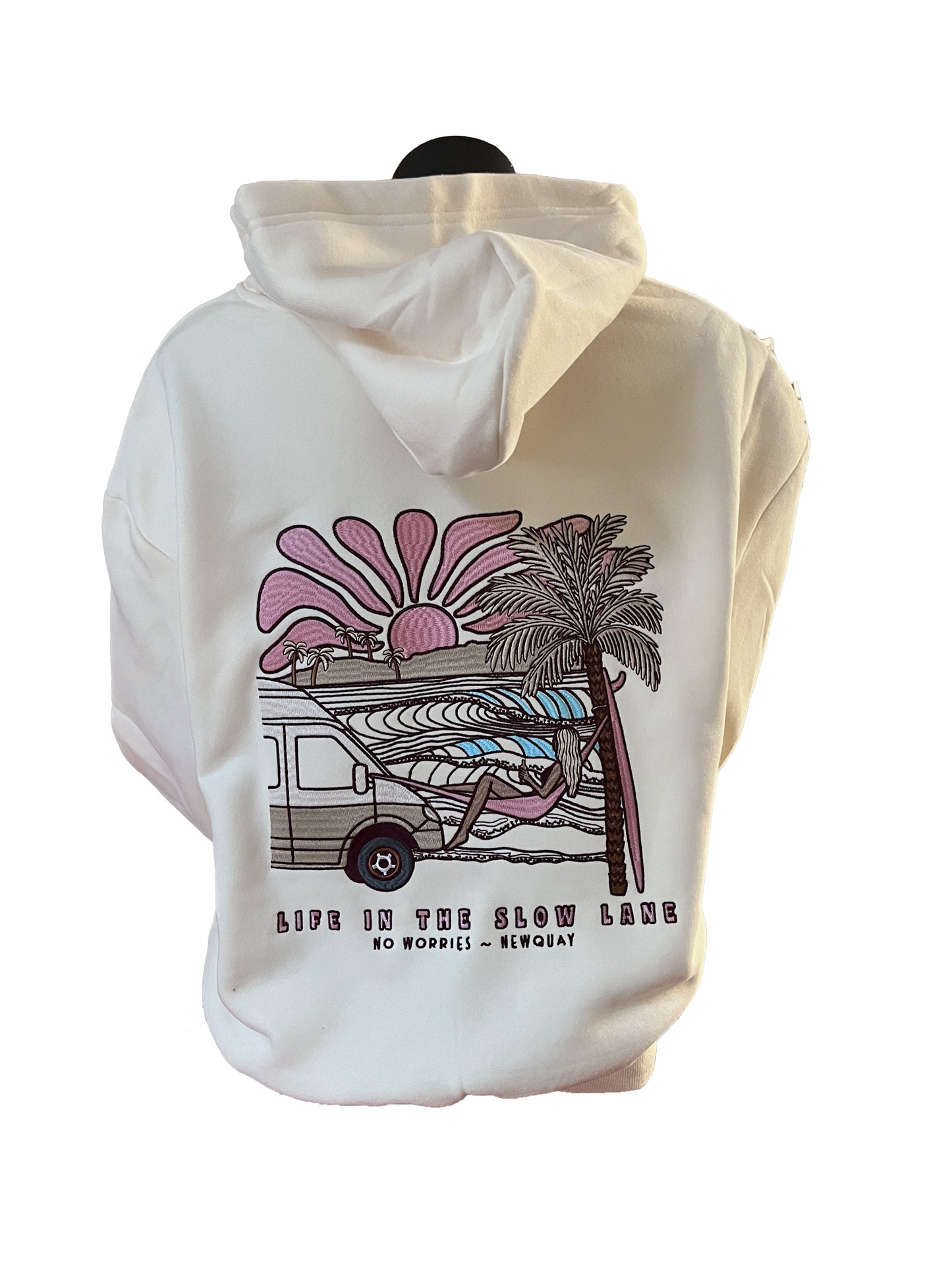 Adults Embroidered The Slow Lane Hoodie