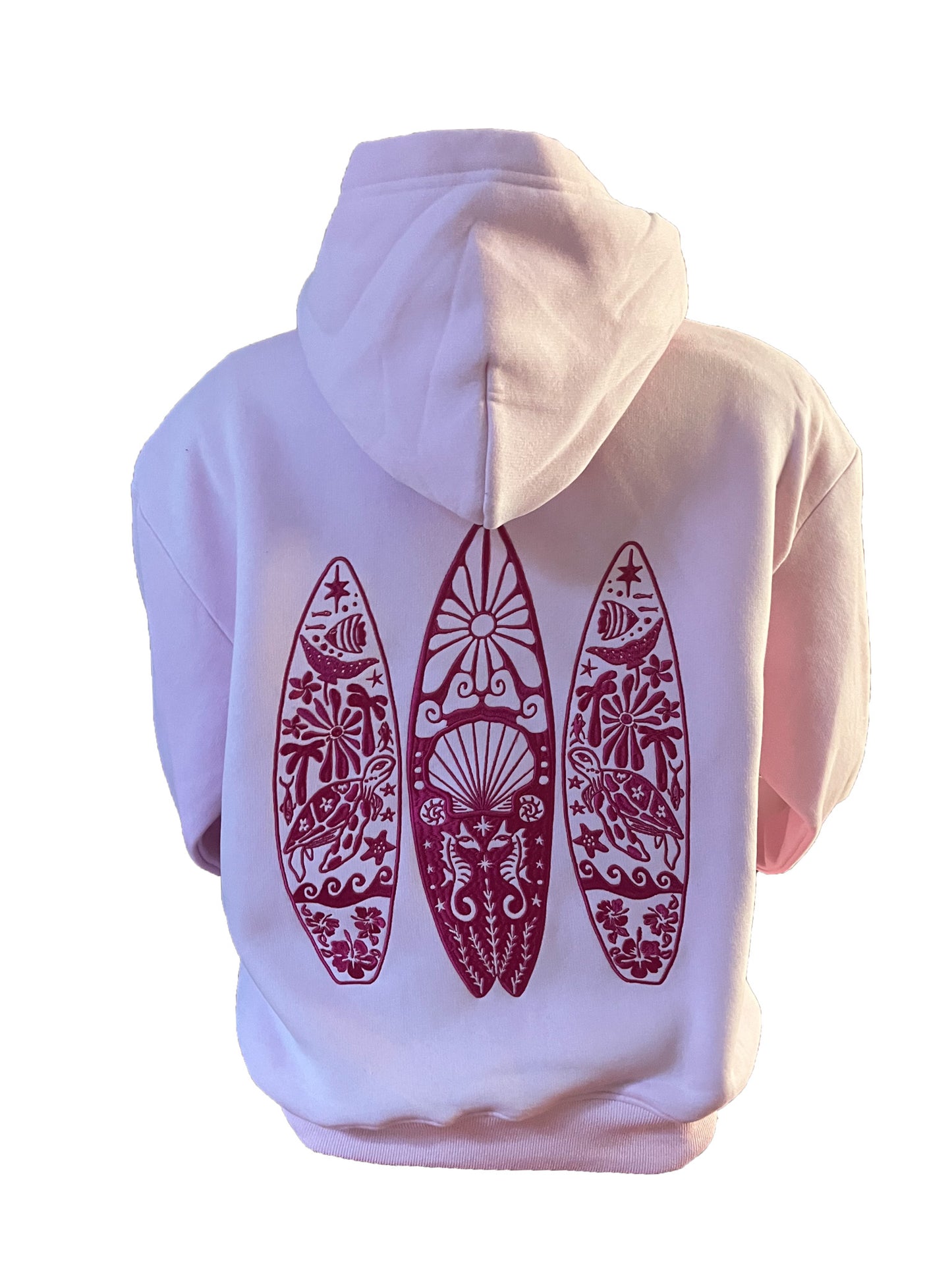 Adults Embroidered Shellscape-Baby Pink