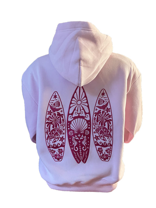 Adults Embroidered Shellscape-Baby Pink