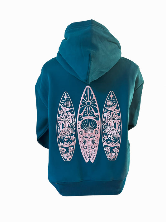 Adults Embroidered Shellscape-Deep Sea Blue