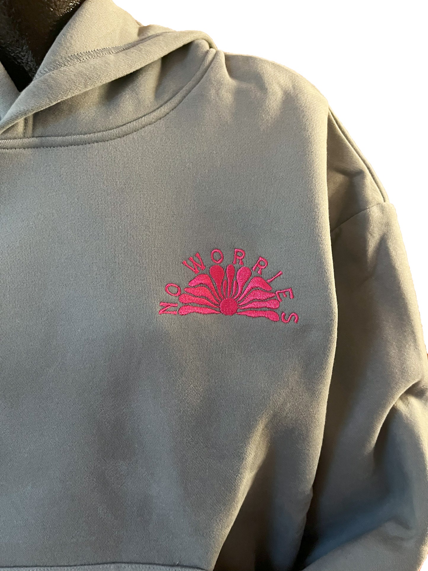 Adults Embroidered Shellscape Hoodie-Grey