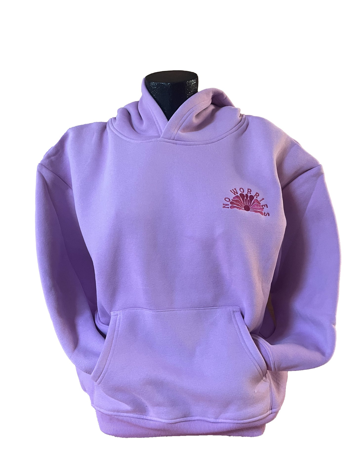 Adults Embroidered Tides Hoodie-Lilac
