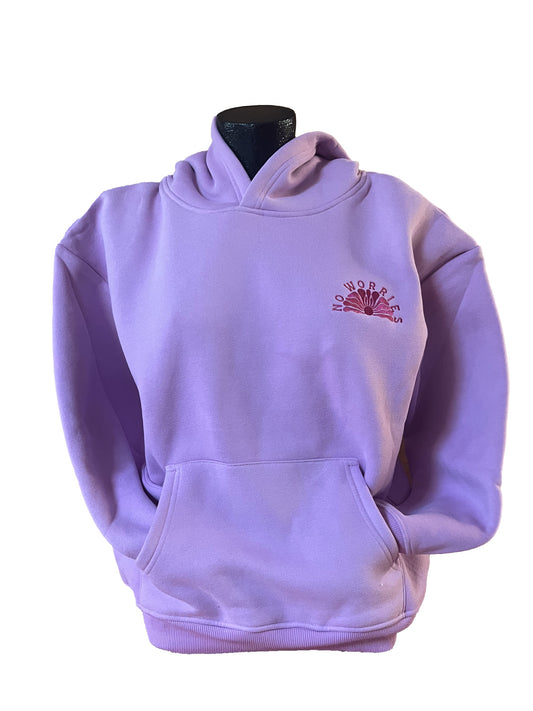 Adults Embroidered Tides Hoodie-Lilac