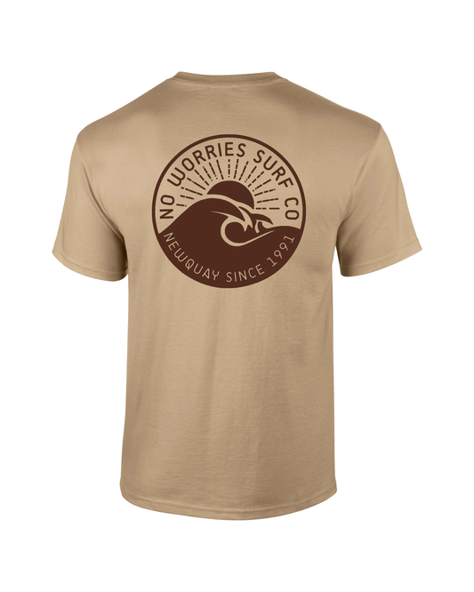 Adults Wave T-Shirt - Sand