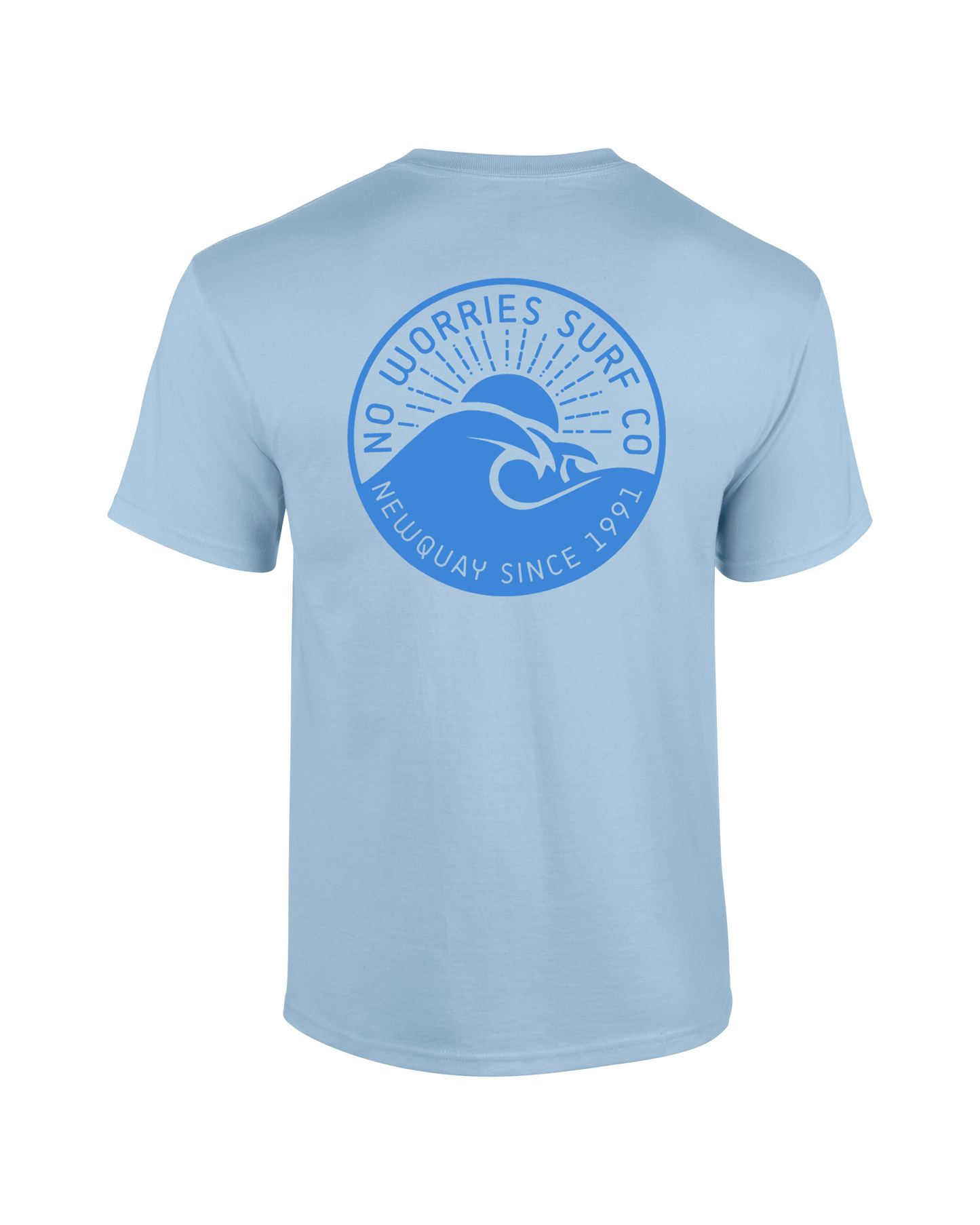 Adults Wave T-Shirt - Sky Blue