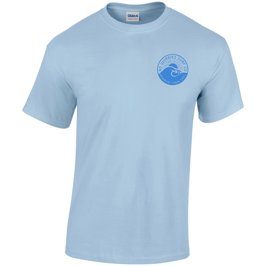 Adults Wave T-Shirt - Sky Blue