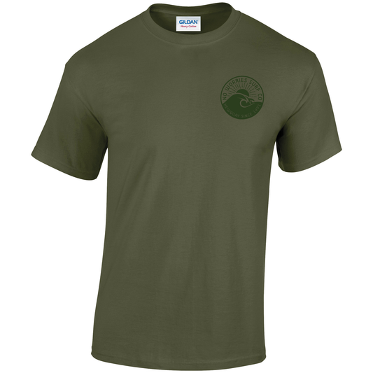 Adults Wave T-Shirt - Military Green