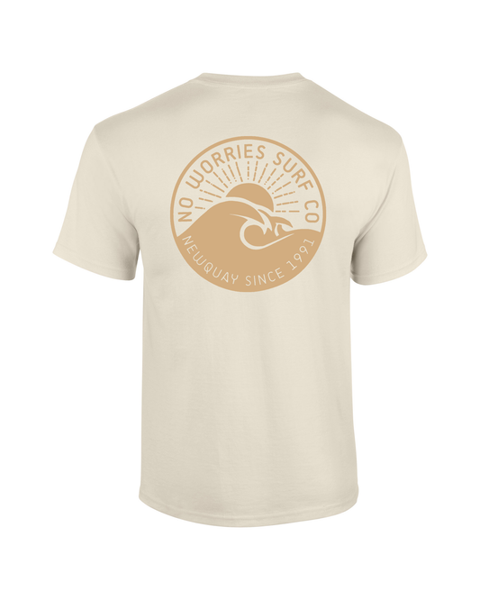 Adults Wave T-Shirt - Natural