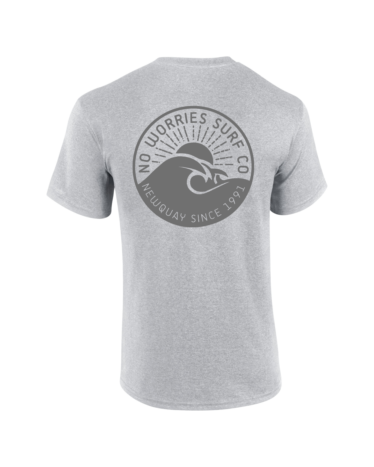 Adults Wave T-Shirt - Heather Grey