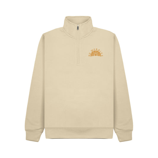 Premium Quarter Zip Clam Sweatshirt - Ivory