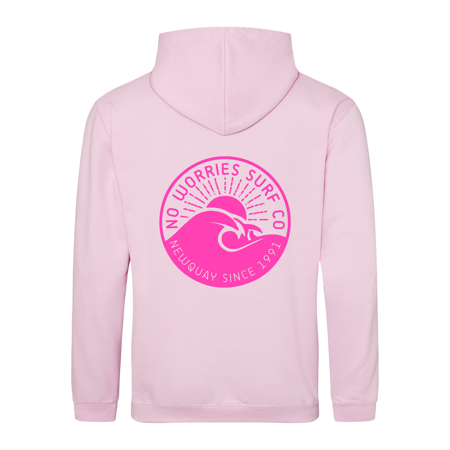 Adults Wave Hoodie - Baby Pink