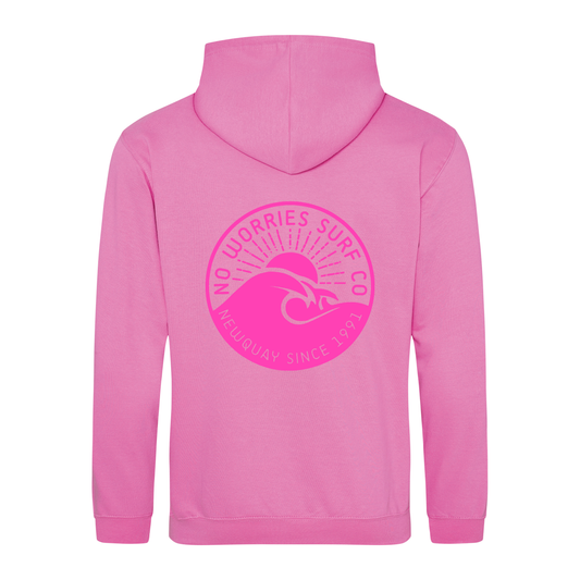Adults Wave Hoodie - Candyfloss Pink