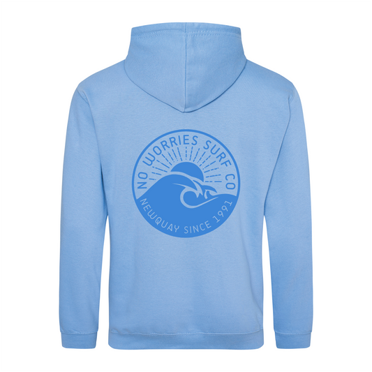 Adults Wave Hoodie - Cornflower Blue