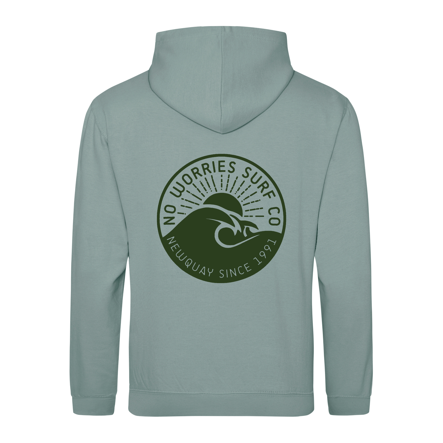 Adults Wave Hoodie - Dusty Green