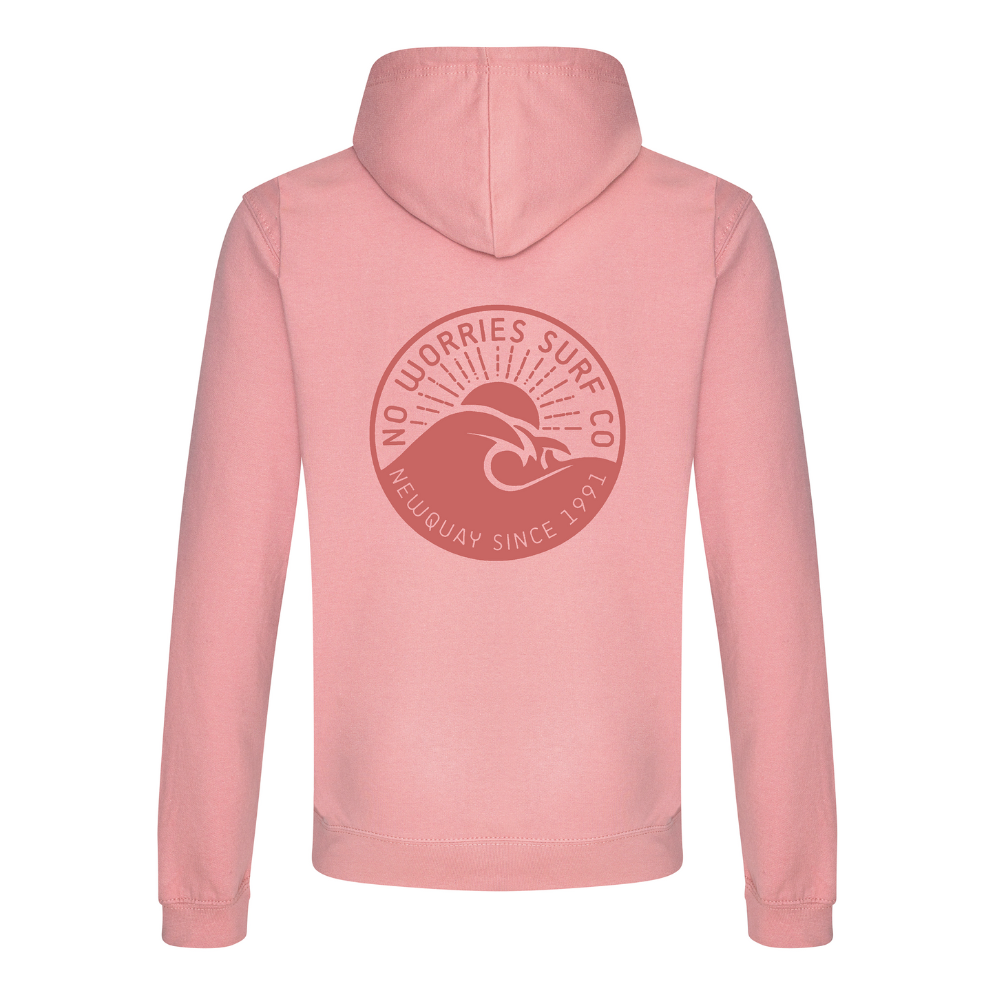 Adults Wave Hoodie - Dusty Pink