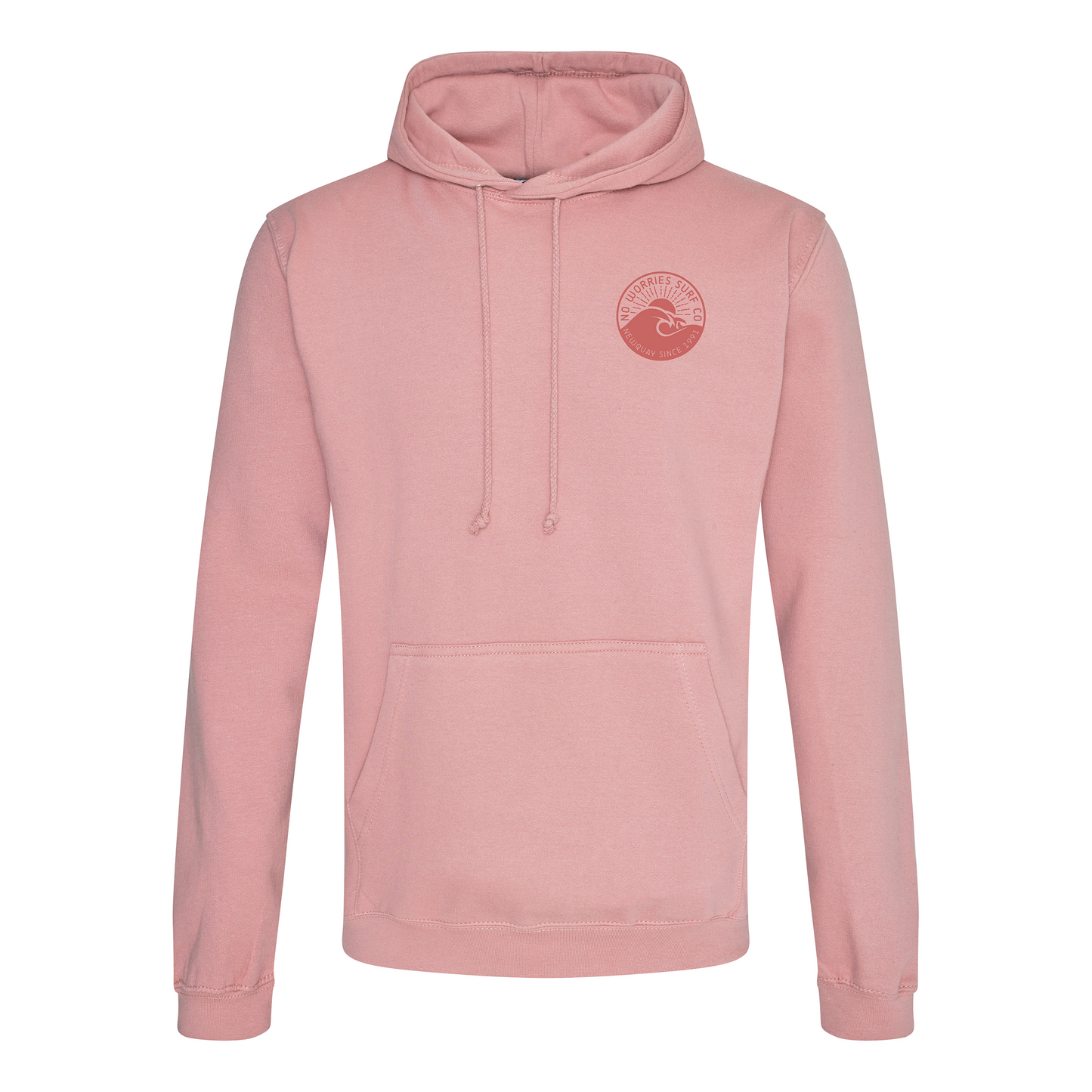 Adults Wave Hoodie - Dusty Pink