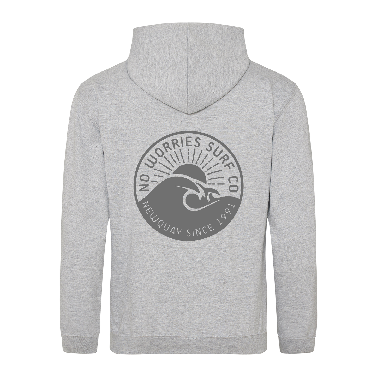 Adults Wave Hoodie - Heather Grey