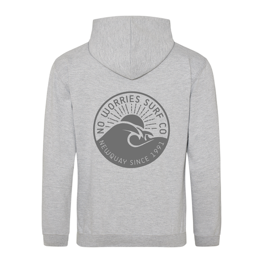 Adults Wave Hoodie - Heather Grey