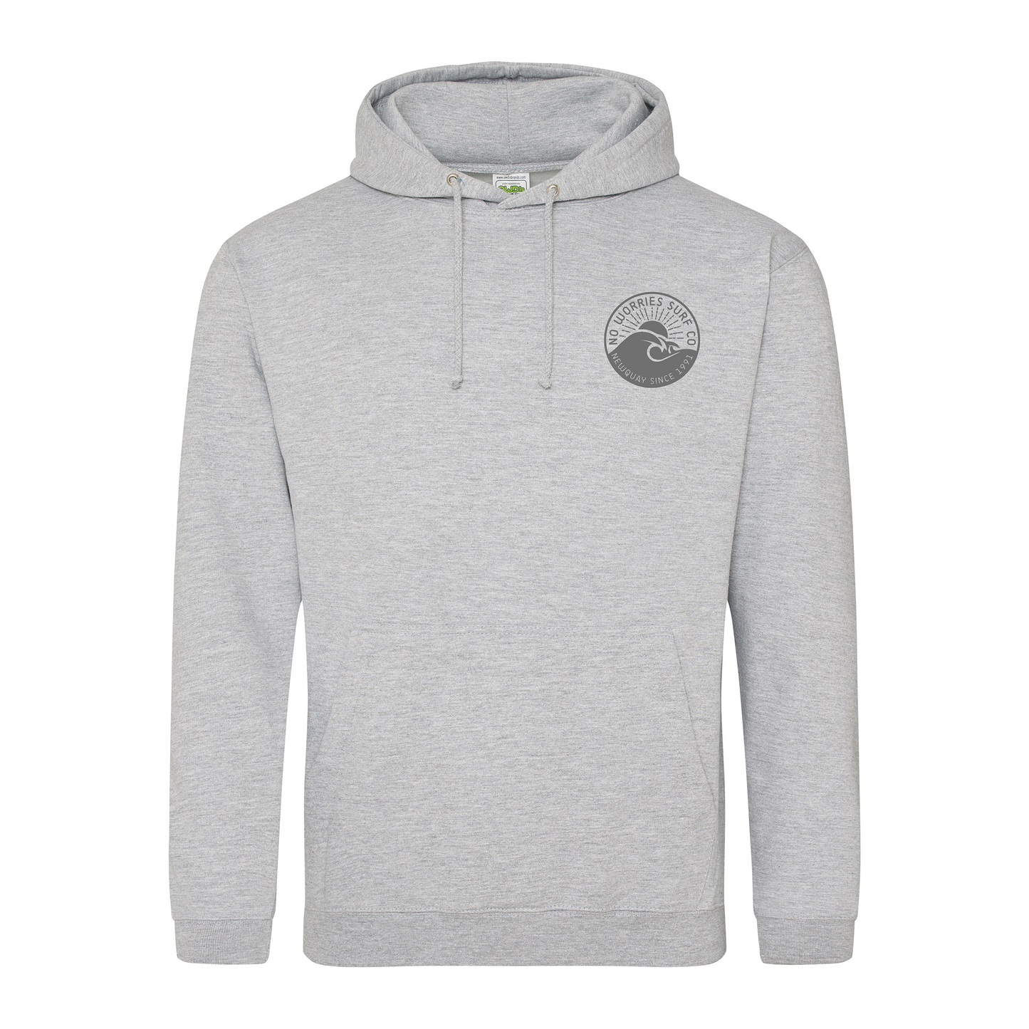 Adults Wave Hoodie - Heather Grey