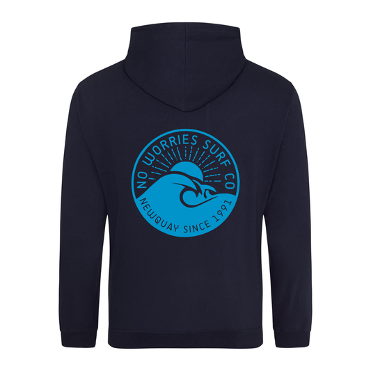 Adults Wave Hoodie - Navy Blue
