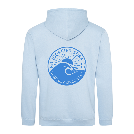 Adults Wave Hoodie - Sky Blue
