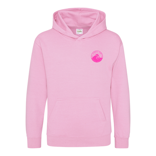 Kids Wave Hoodie - Baby Pink