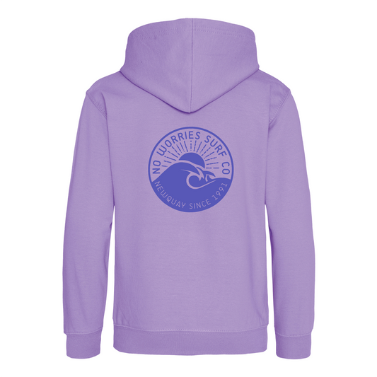 Kids Wave Hoodie - Digital Lavender