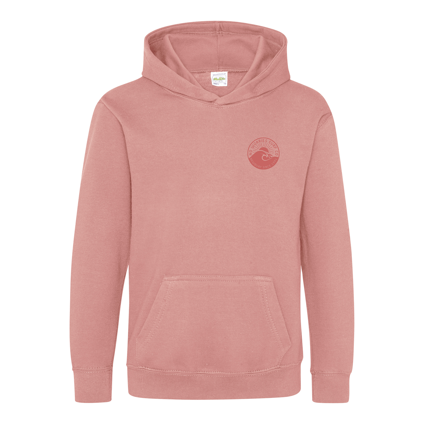 Kids Wave Hoodie - Dusty Pink