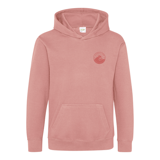 Kids Wave Hoodie - Dusty Pink