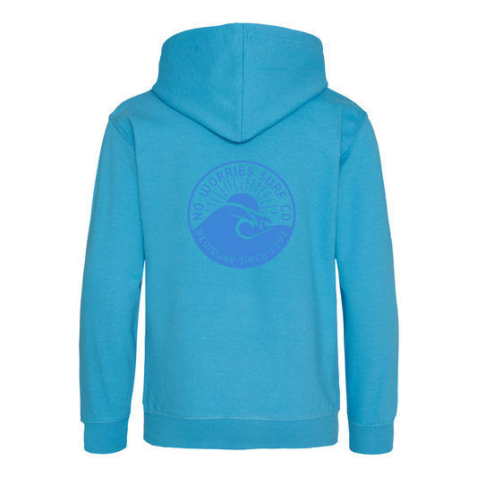Kids Wave Hoodie - Hawaiian Blue