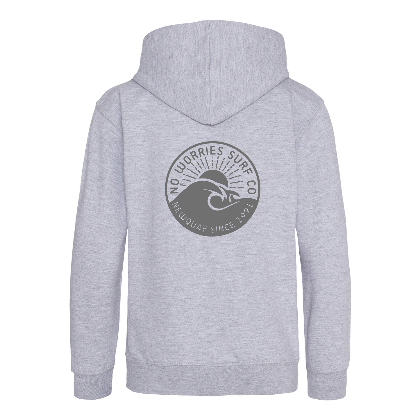 Kids Wave Hoodie - Heather Grey
