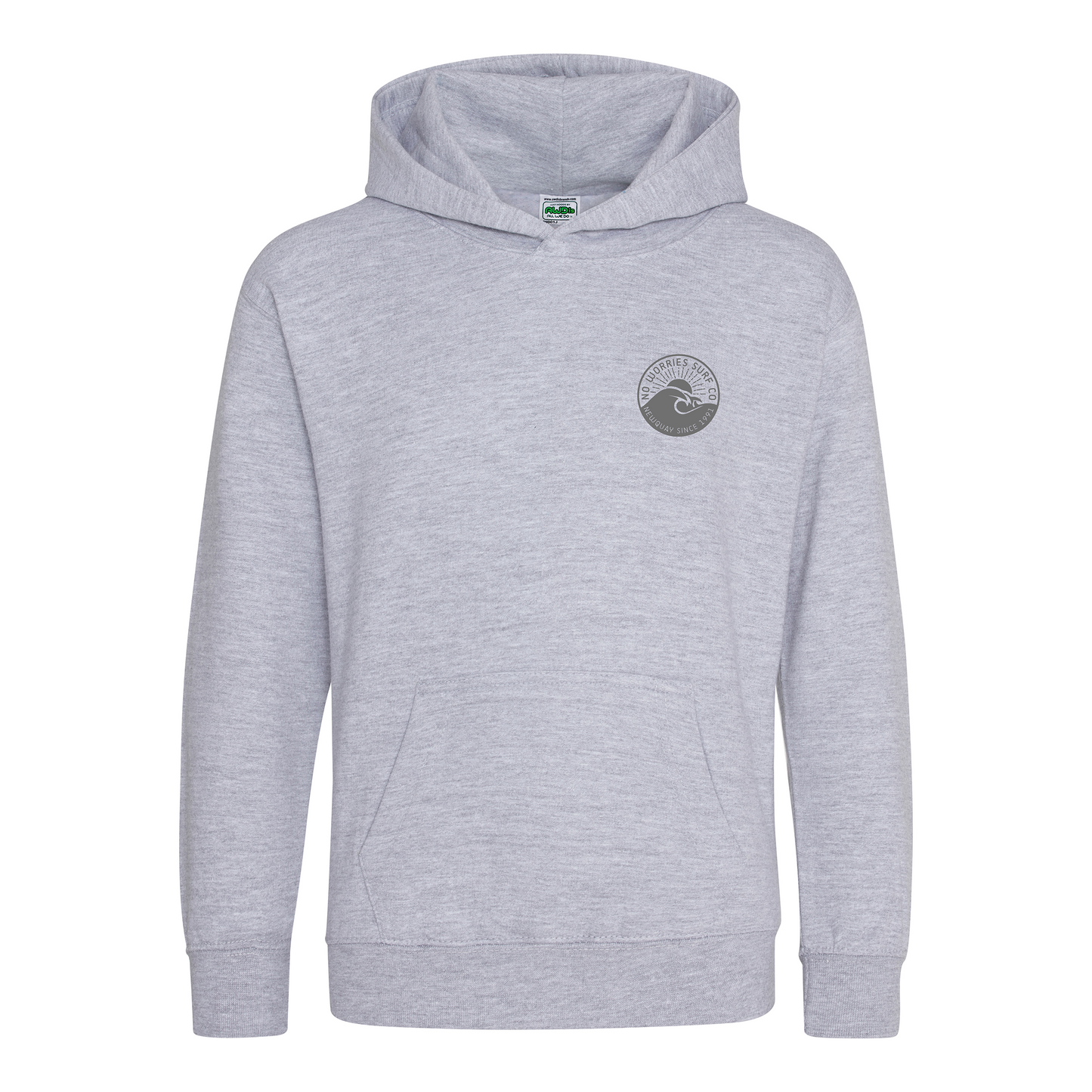 Kids Wave Hoodie - Heather Grey