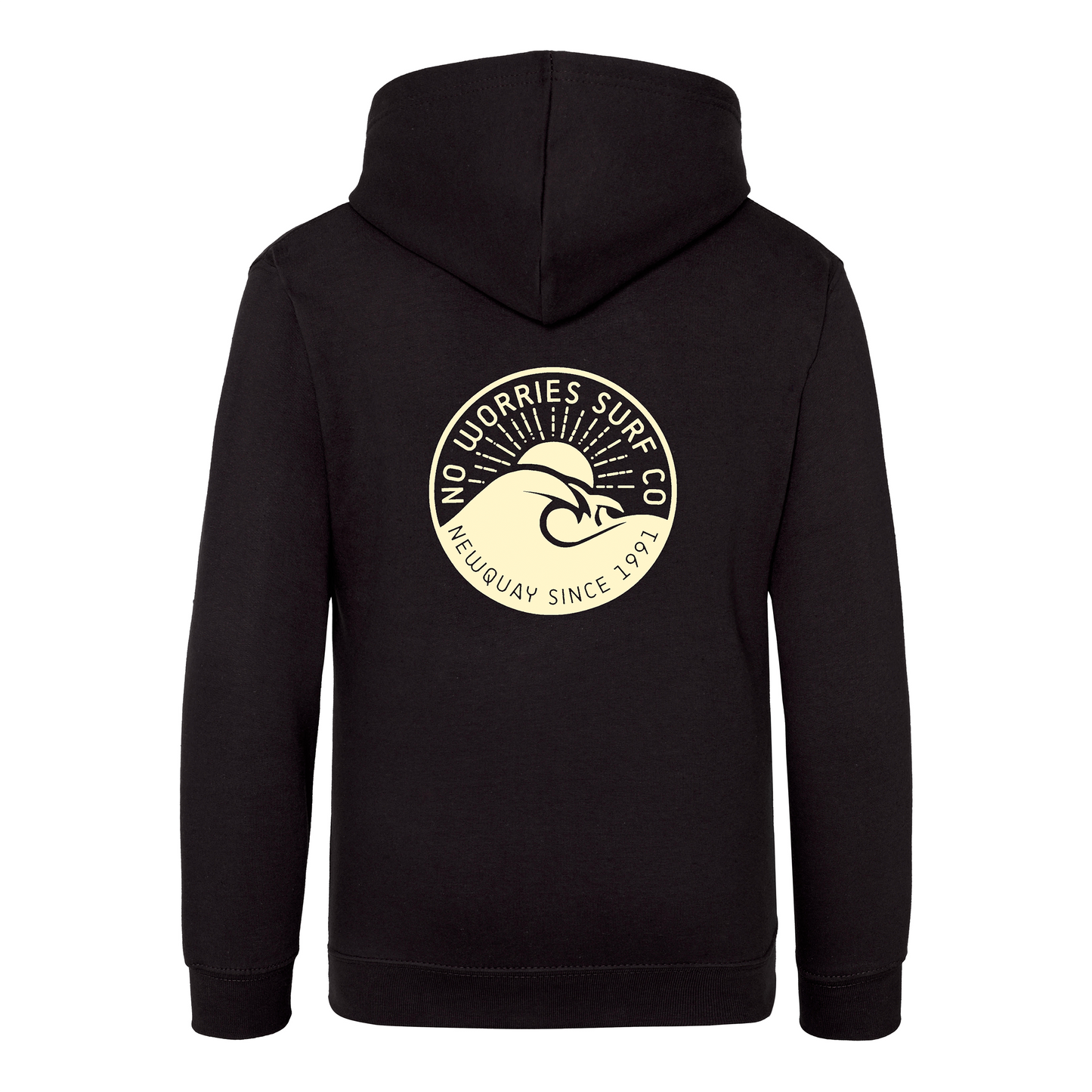 Kids Wave Hoodie - Black