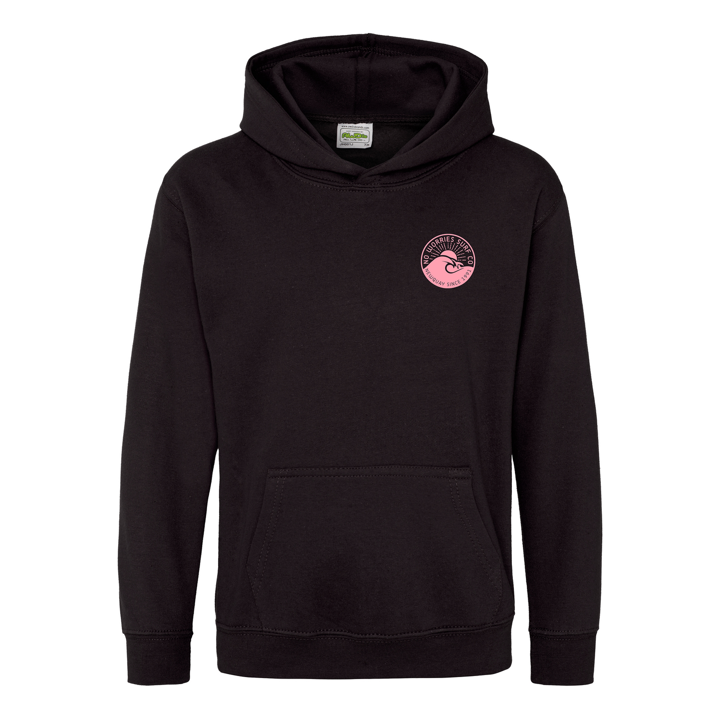 Kids Wave Hoodie - Black
