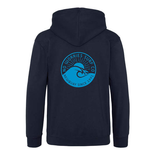 Kids Wave Hoodie - Navy Blue