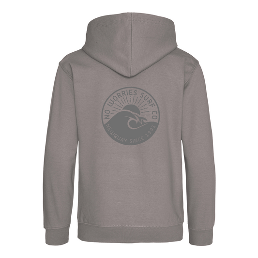 Kids Wave Hoodie - Platinum Grey
