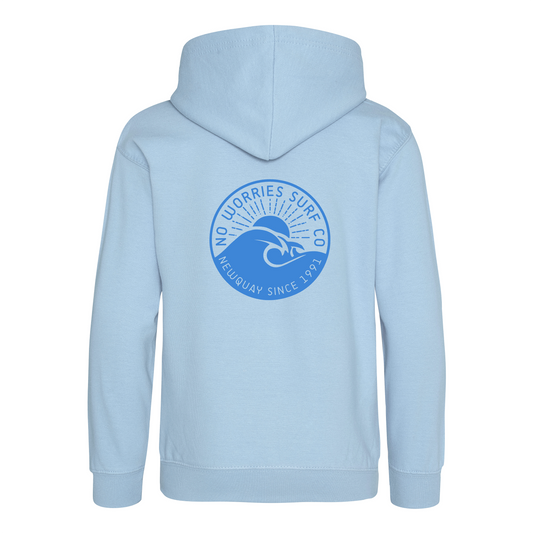 Kids Wave Hoodie - Sky Blue