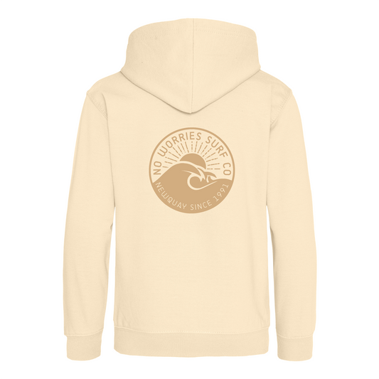 Kids Wave Hoodie - Vanilla