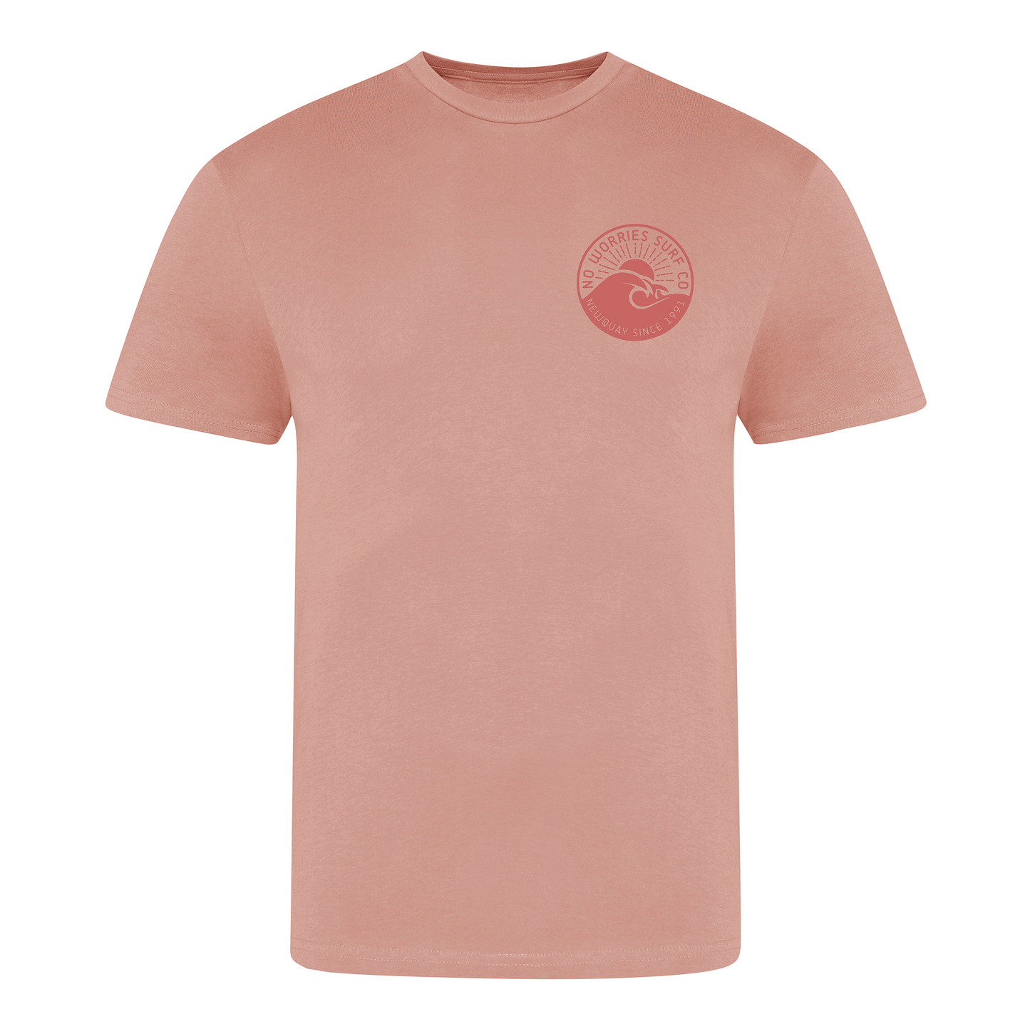 Adults Wave T-Shirt - Dusty Pink