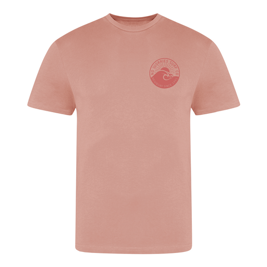 Adults Wave T-Shirt - Dusty Pink