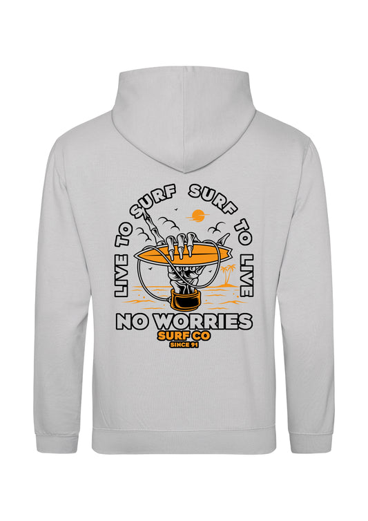 Adults Live to Surf Hoodie