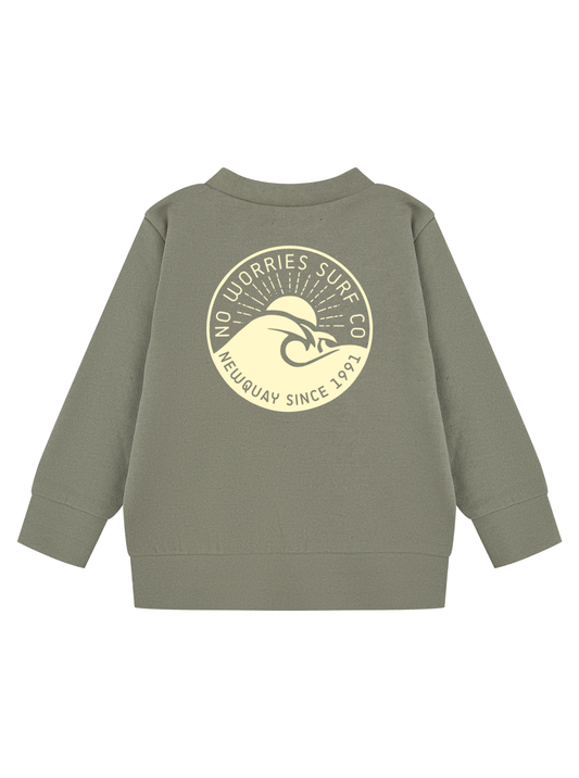 Toddler Wave Sweatshirt - Khaki