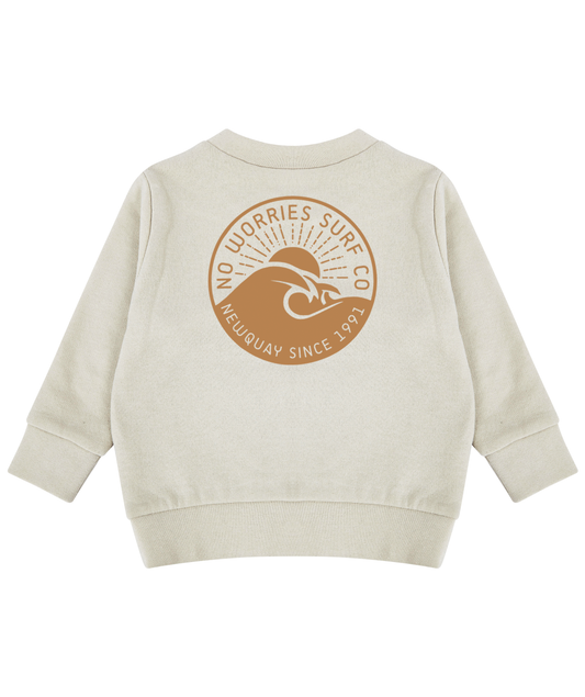 Toddler Wave Sweatshirt - Stone