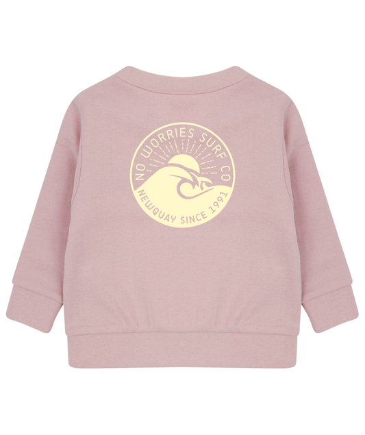 Toddler Wave Sweatshirt - Soft Pink