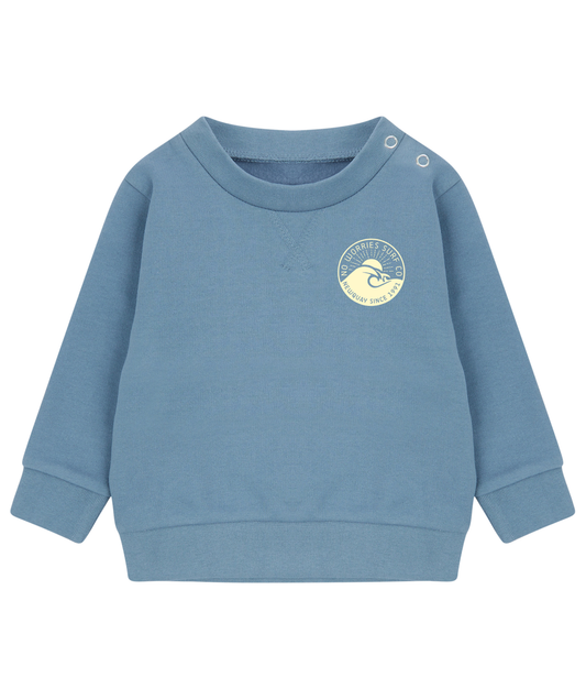 Toddler Wave Sweatshirt - Soft Blue