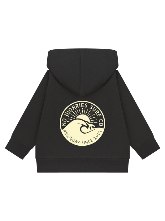 Toddler Wave Hoodie - Black