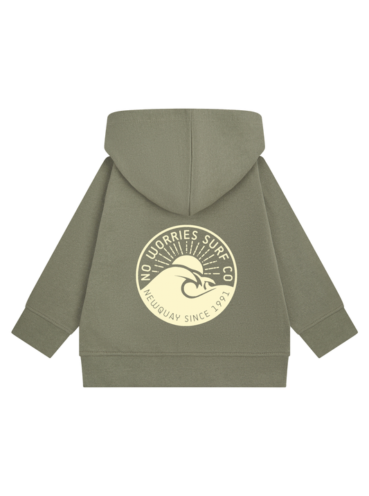 Toddler Wave Hoodie - Khaki
